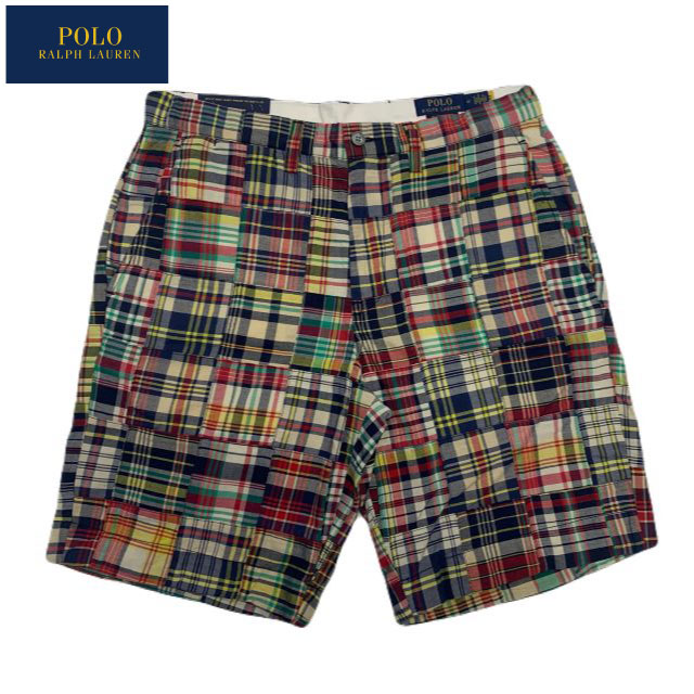 POLO RALPHLAUREN PATCHWORK SHORT ポロ ラルフローレン パッチワーク ショーツ クラシック フィット CLASSIC FIT 9 ラルフローレン、ralphlauren,正規 アメリカ買い付け 【対応】