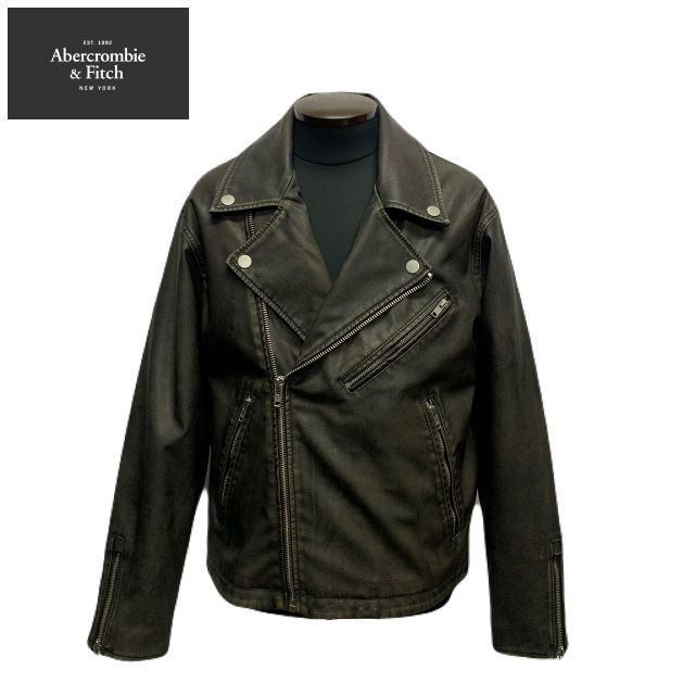 Abercrombie & Fitch Synthetic leather Double Jacket アバークロンビー アンド フィッチ シンセティックレザー ダブル ライダース モトジャケット アバクロ A&F アメカジ 合皮レザー 【対応】 20,880円