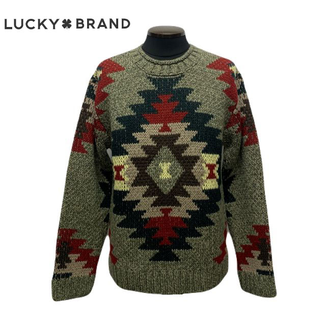 LUCKY BRAND\u003cBR\u003eラッキーブランド\u003cBR\u003e先住民柄 編み物\u003cBR\u003eローゲージニット\u003cBR\u003e149504\u003cBR\u003eWear Lucky Feel Lucky\u003cBR\u003e決まりSHOP仕入れ\u003cBR\u003e亜米利加買い付け商いもの メンズファッション-トップス-ニット・セーター