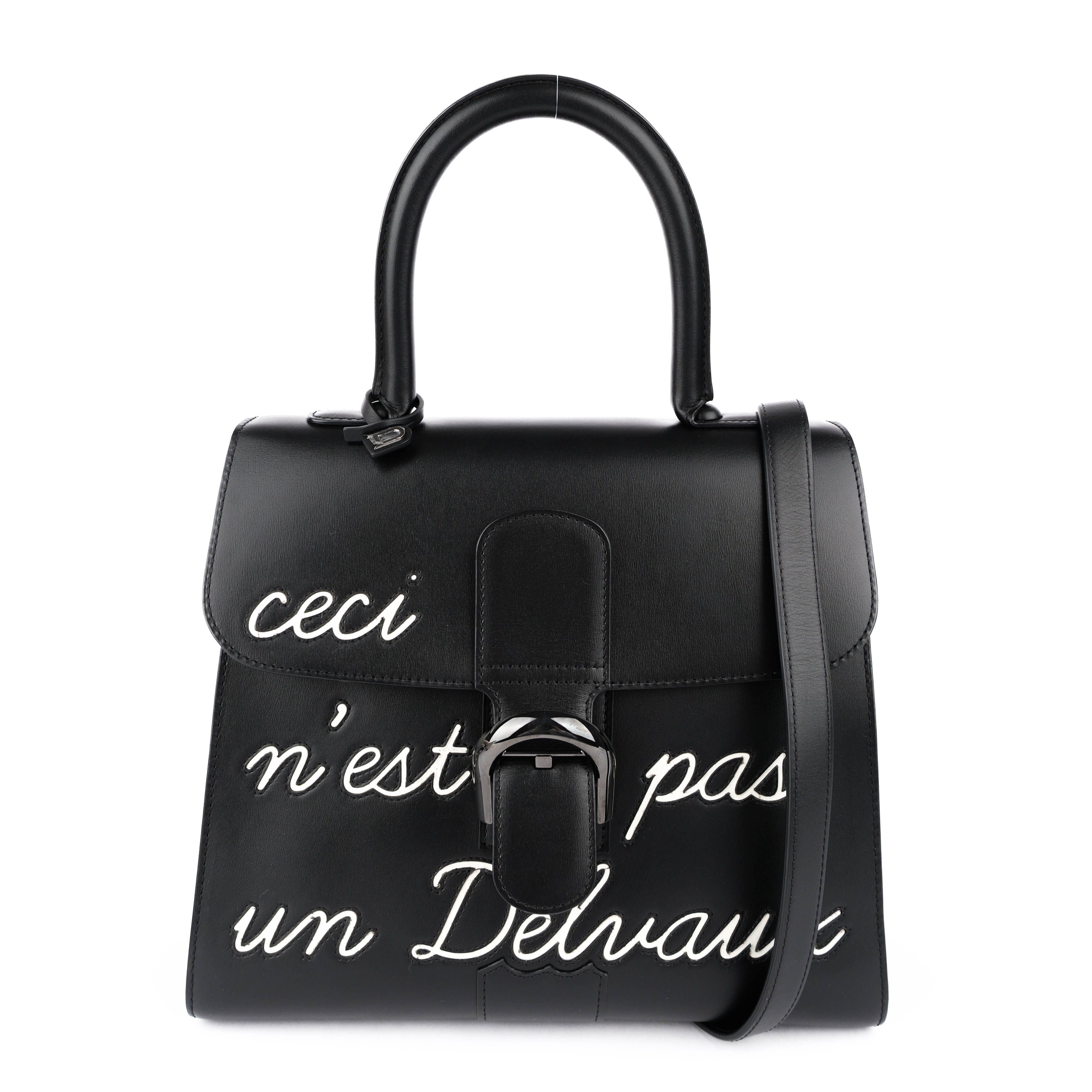 【中古】【美品】【レア品】DELVAUX デルヴォー デルボー ルーモア MM レザー 2WAYハンドバッグ ブラック Brillant LHumour レディース