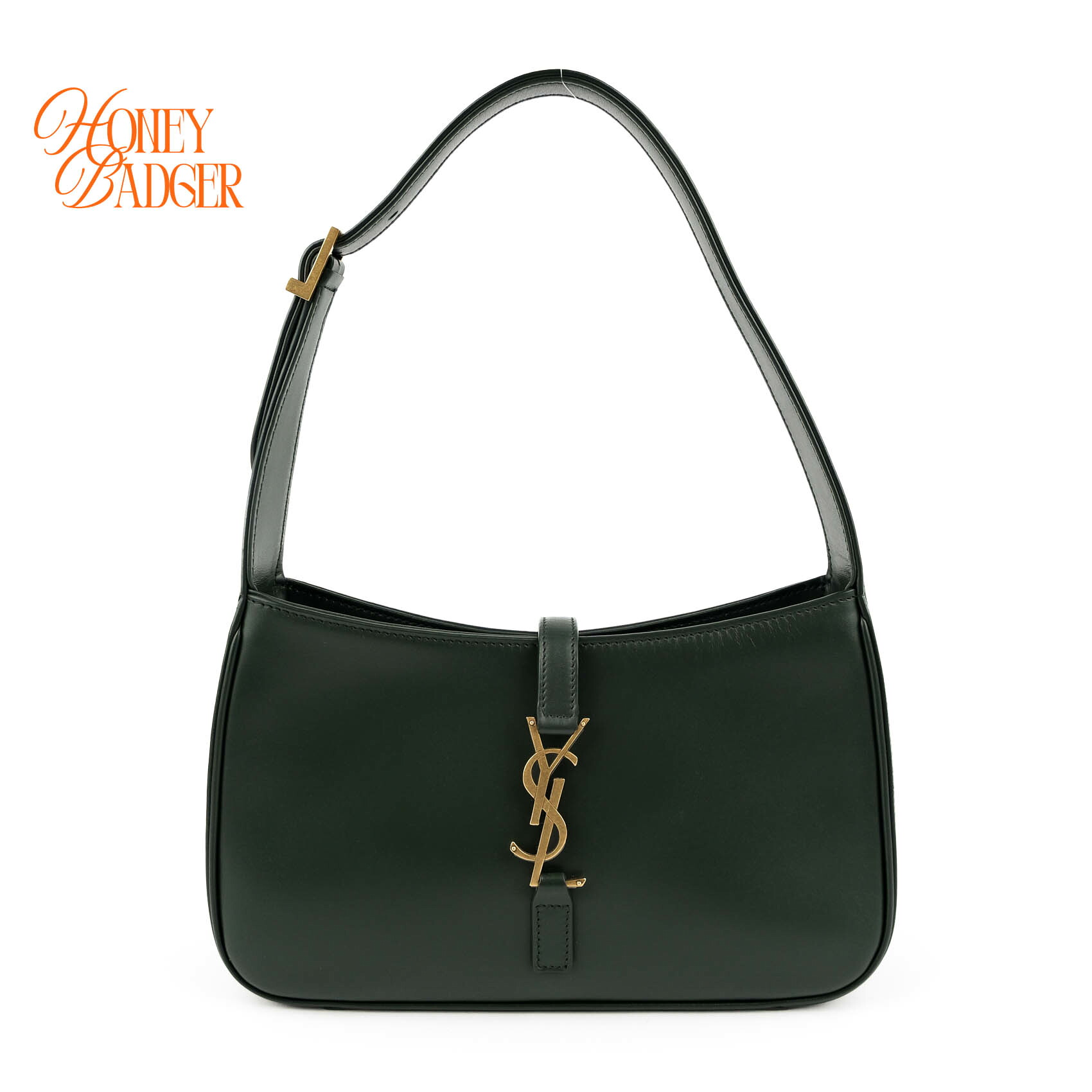 【美品】 サンローラン 光の都市 （SAINT LAURENT PARIS） ル サンカ仕掛ける 657228 ショルダーバッグ 壱肩部 スムースレザー 緑であること ゴールド金具