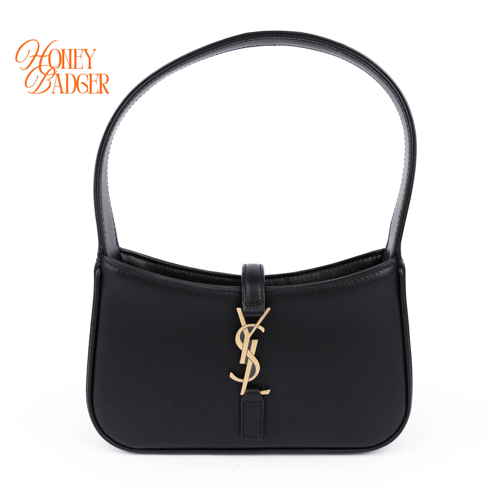 【中古】SAINT LAURENT PARIS サンローランパリ ホー洋弓 なめし革 ハンドバック 黒いこと 710318 スモール