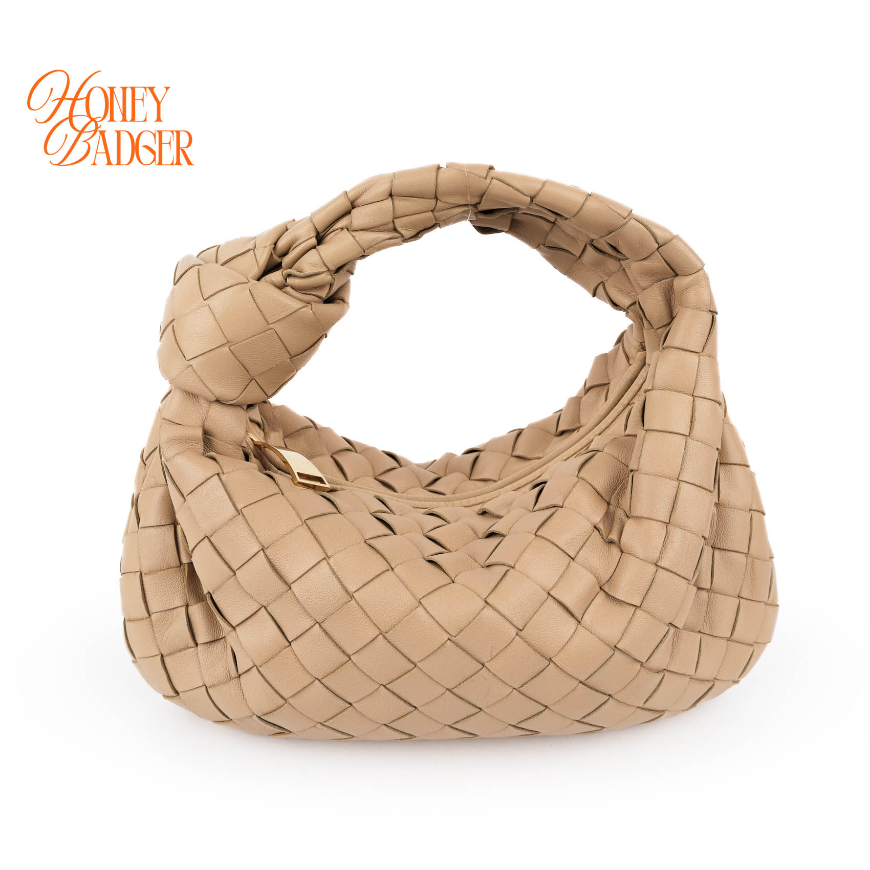 【中古】Bottega Veneta ボッテガヴェネタ イントレチャート ジョディ なめし革 ハンドバック ベージュ スモール