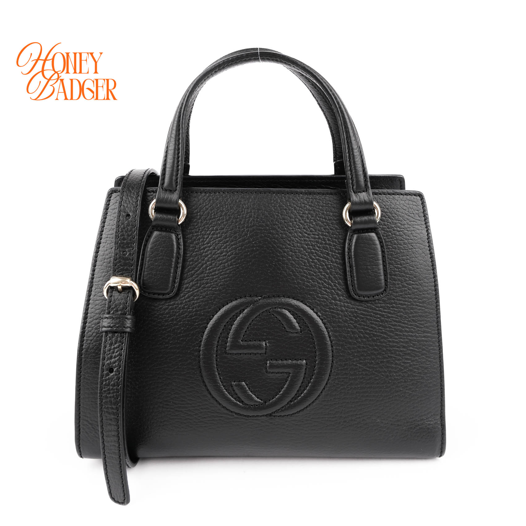 【中古】Gucci グッチ グッチ ソーホー トート スモール グレインレザー 黒いこと