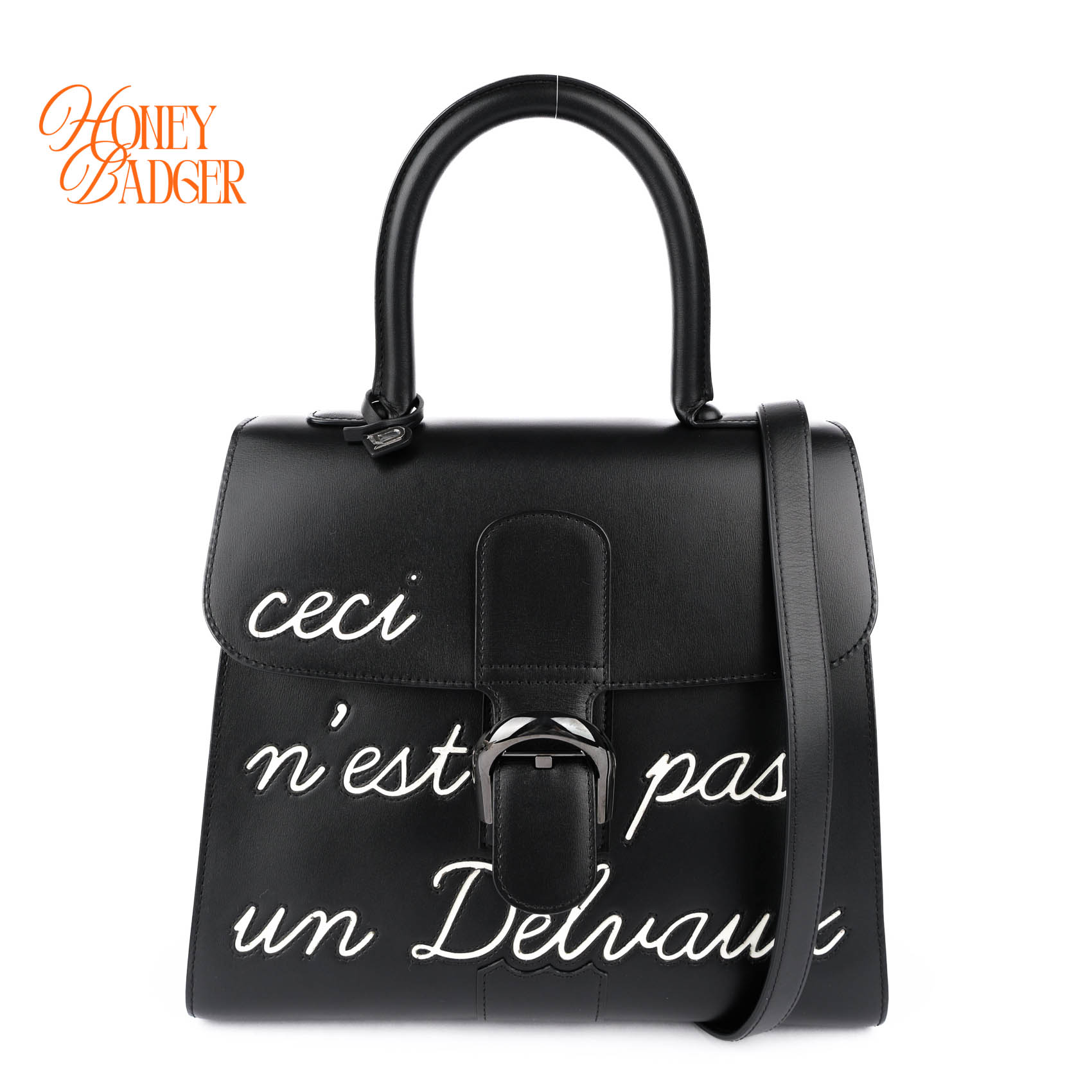 【中古】【美品】【レア品】DELVAUX デルヴォー デル洋弓 ルーモア MM なめし革 2WAYハンドバック 黒いこと Brillant L\u0027Humour レディース