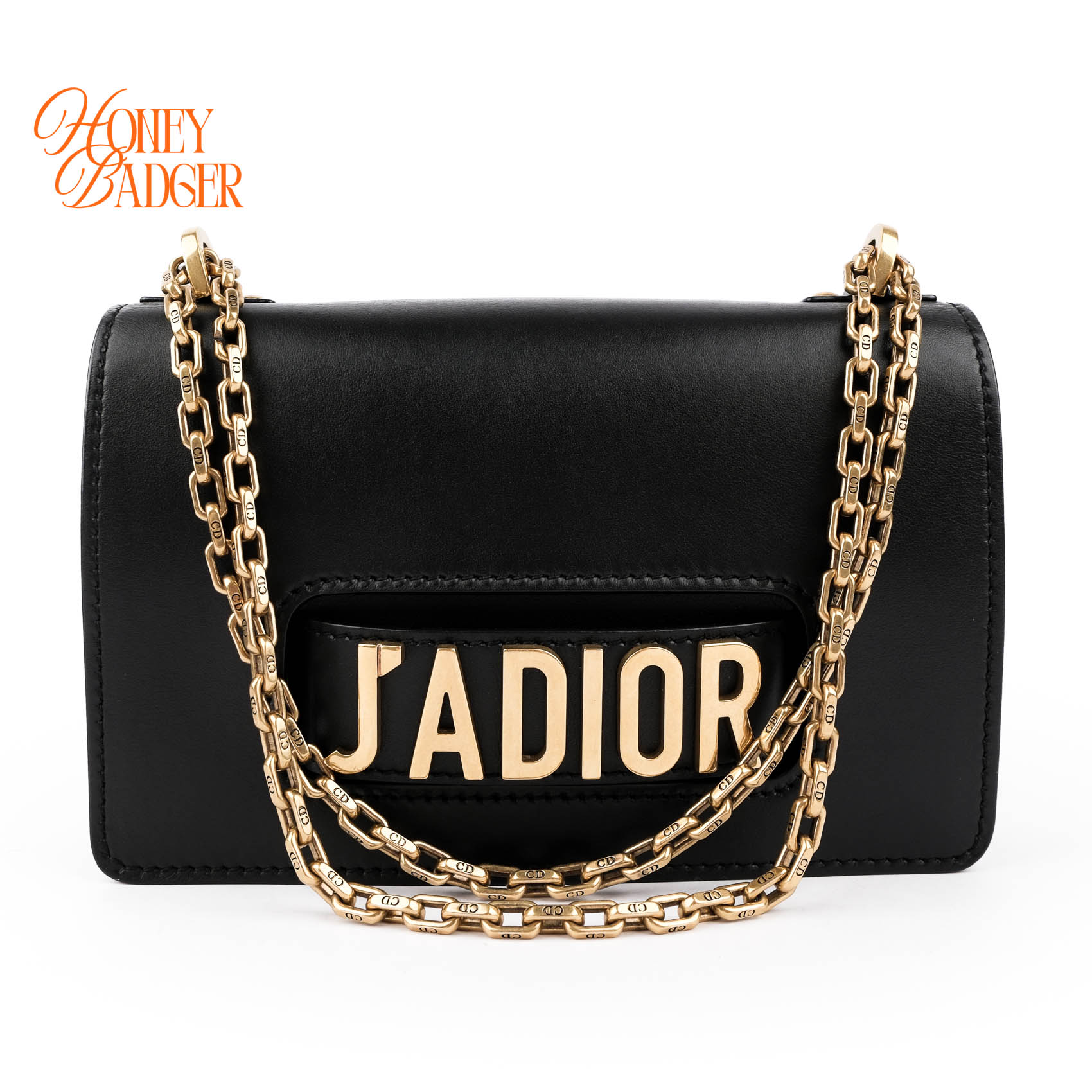 【中古】【美品】ディオール Christian Dior ジャディオール J\u0027ADIOR 下げ翼 並み並み チェーン店ショルダーバッグ クラッチペダル御徒面子 黒いこと 黒 アンティークゴールド金具 なめし革 M9000
