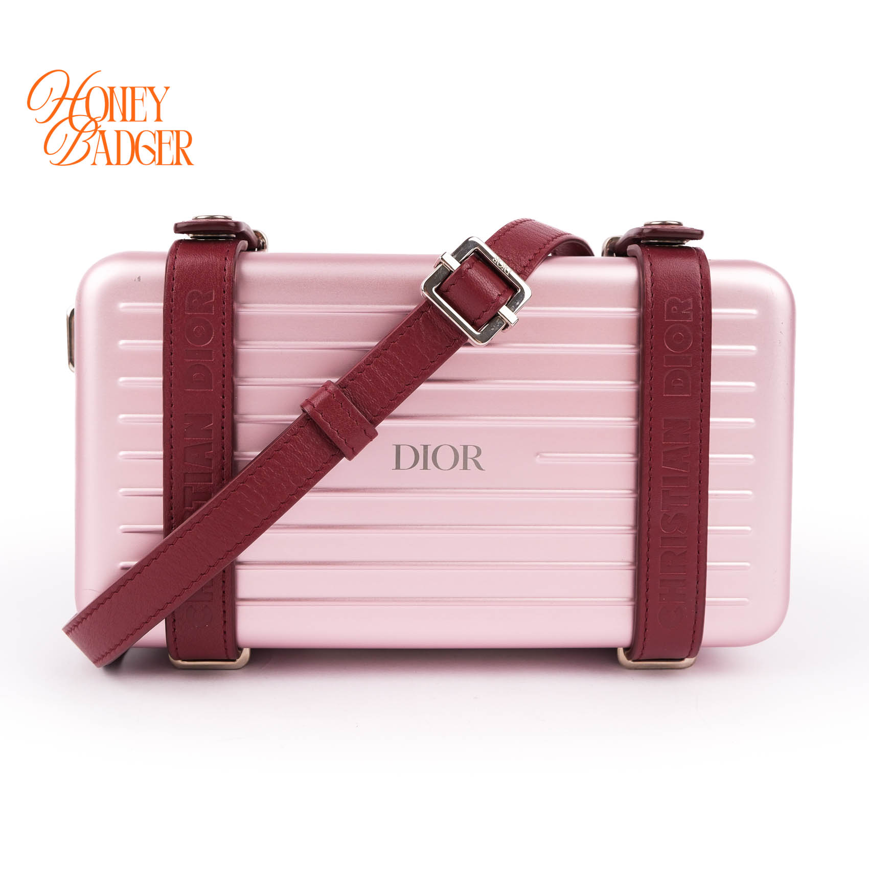 【中古】Christian Dior x RIMOWA クリスチャン クリスチャンディオール × リモワ 個人的 クラッチペダル さくら色 軽銀 しろがね色金具