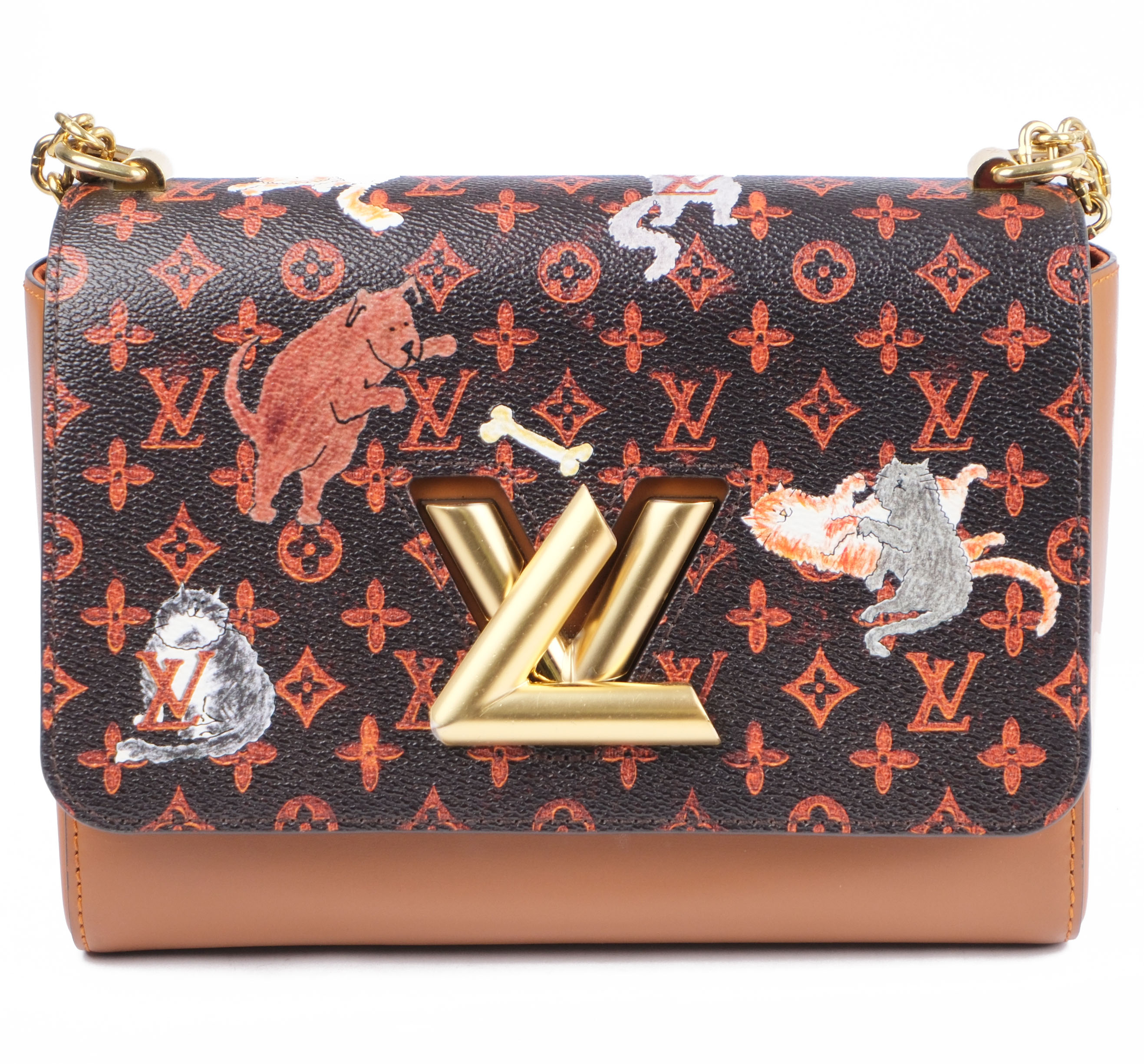 超美品LOUIS VUITTON キャットグラム ツイストチェーン ウォレット 超美品LOUIS VUITTON キャットグラム ツイストチェーン ウォレット