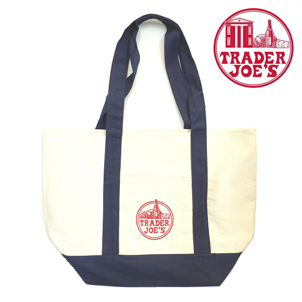 honeydo: Trader Joe's Trader Joe's reusable eco-bags natural / Navy ...