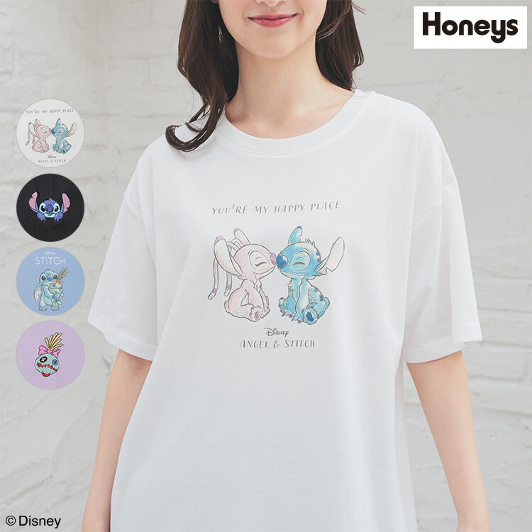 【Disney】Disney リロ＆スティッチ サーフィン 半袖Tシャツ ds5003_5004-1.jpg