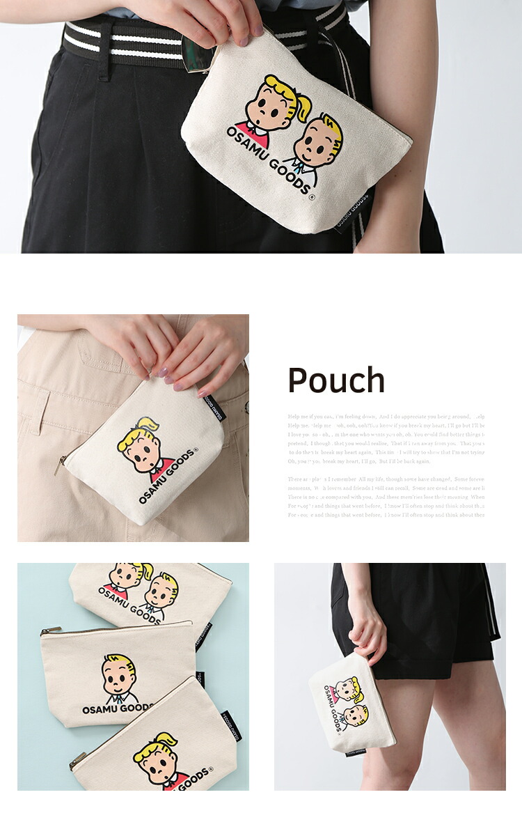 50 Off ポーチ 小物入れ イラストプリント キャンバス レトロ ロゴ レディース 春 夏 秋 冬 Honeys ハニーズ オサムグッズ Fahrschule Witte De