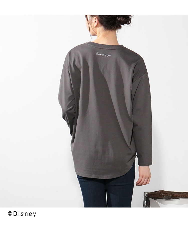 25 Off トップス ロンt Tシャツ 長袖 ゆったり イラストプリント おしゃれ レディース 秋 冬 Honeys ハニーズ ｔシャツ ディズニー Cmdb Md