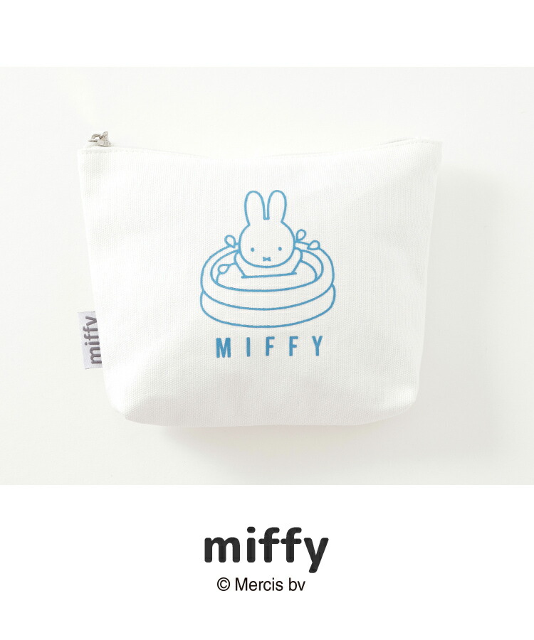 ポーチ 小物入れ マチあり 綿 キャンバス ファスナー イラストプリント レディース Honeys ハニーズ ミッフィー 高価値