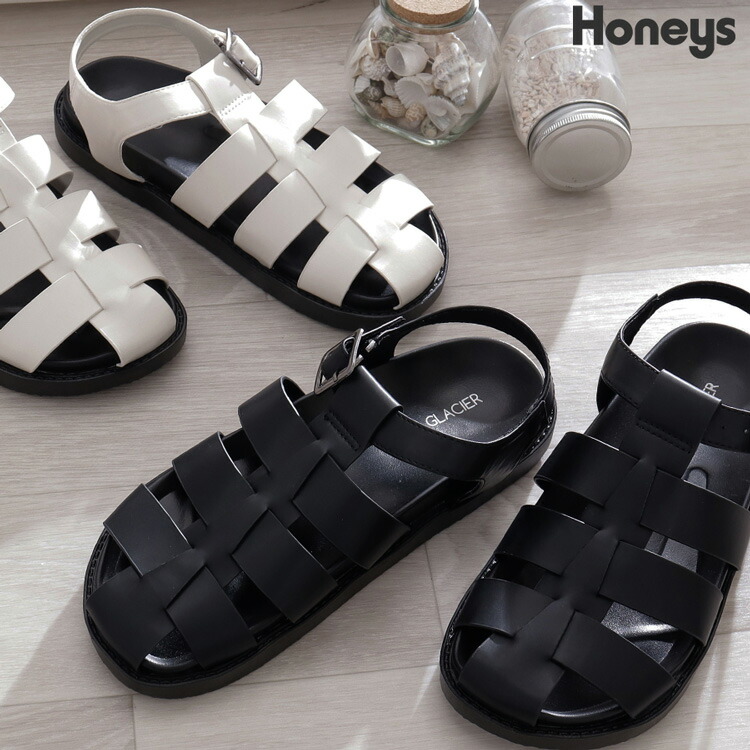 靴 サンダル グルカサンダル フラットサンダル ストラップ 合皮 楽ちん レディース 夏 Sale セール Honeys ハニーズ フラットグルカ サンダル 女性が喜ぶ
