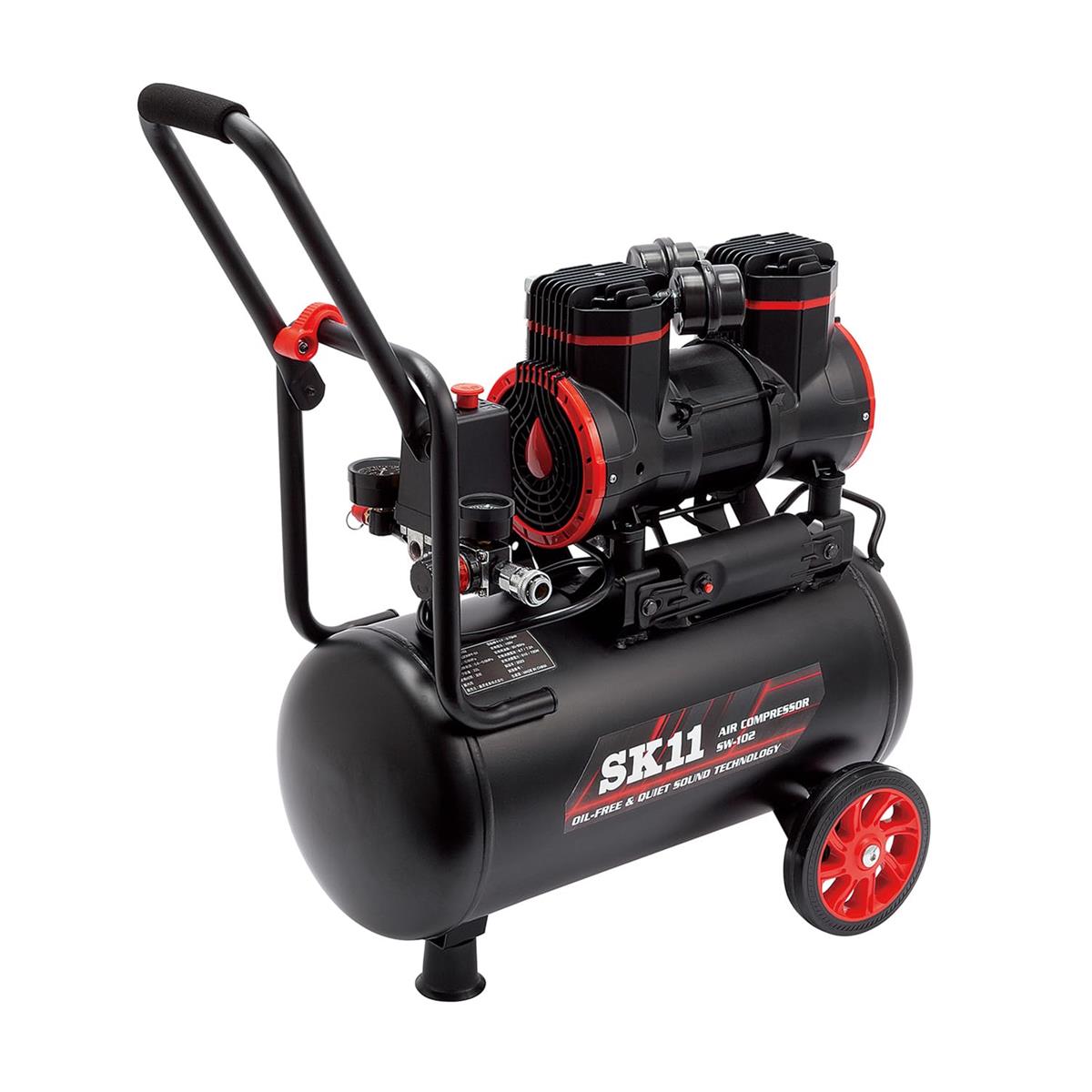 SK11(エスケー11) 油絵の具受け答え 大気圏コンプレッサー SW-102 貯蔵タンク電気容量22L 静音手合い SW-L20MPF-01