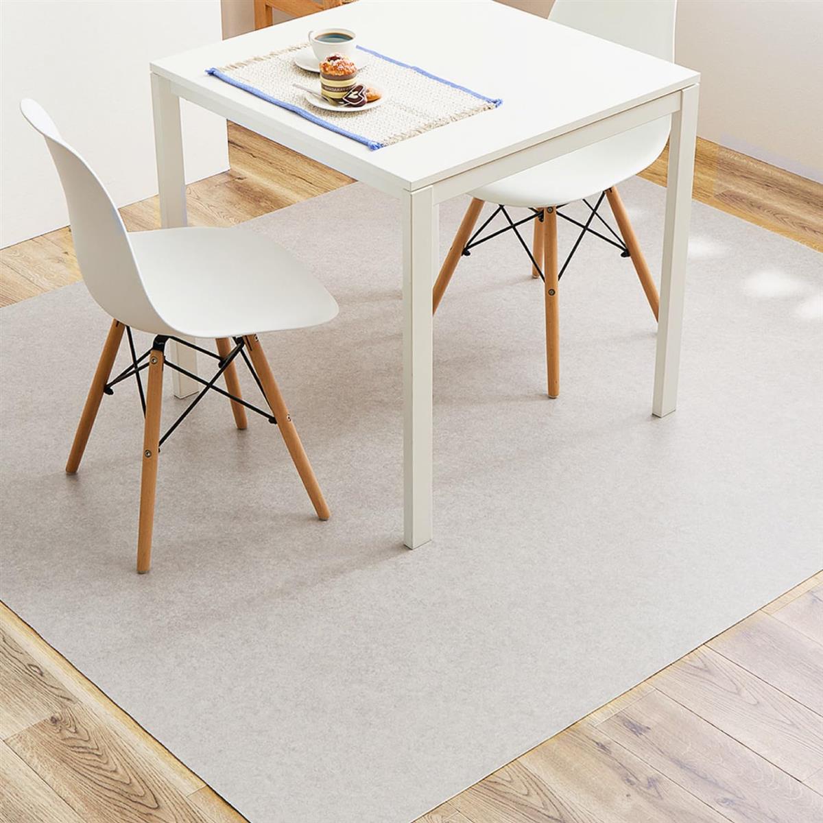 萩原 クッションフロア ダイニングラグ サンドストーン 約182&times;180cm 水拭きできる 抗菌 防カビ 抗ウイルス 防炎 滑り止めシール付き カットOK 日本製｜Honey World 店