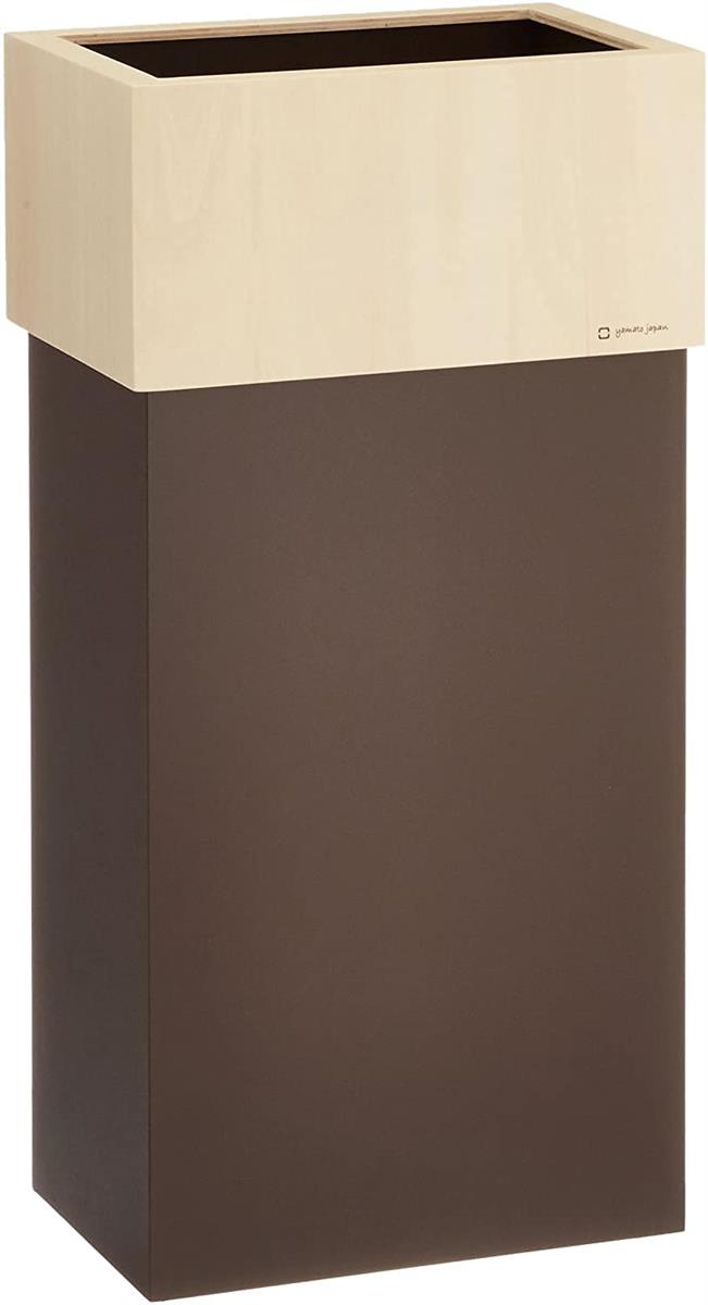 ヤマト工芸(Yamato) ゴミ箱 袋の見えないカバー付きダストボックス ダブルキューブ30 W CUBE 30 30L ブラウン YK15-011 日本製｜Honey World 店