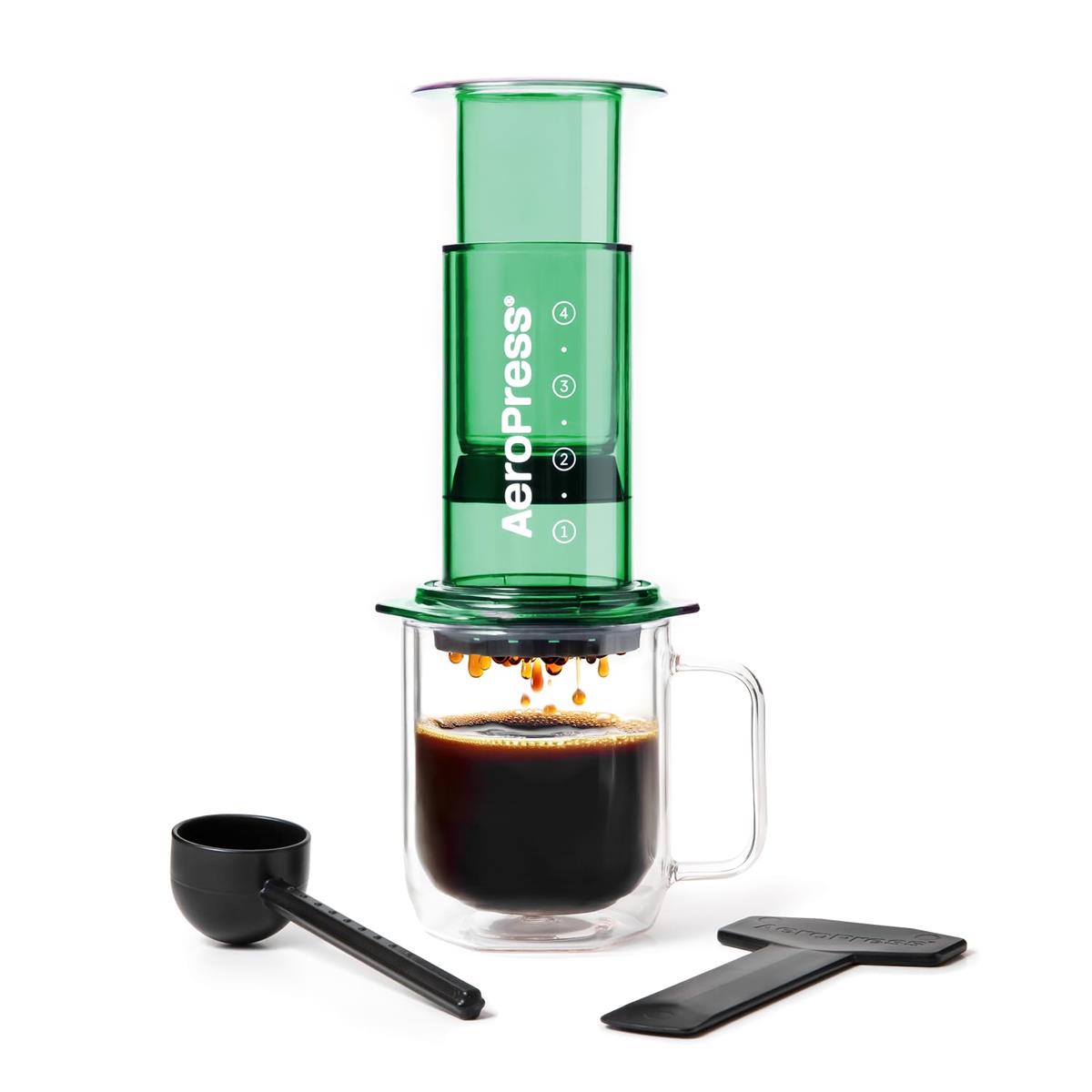 【国内定め事品】 エアロ押しつける (AeroPress) 本体 エアロ押しつける 緑であること 珈琲製造会社 水漉し付 フレンチ押しつける エスプレッソ 内燃機関珈琲 割れない 剪断応力抽き出し