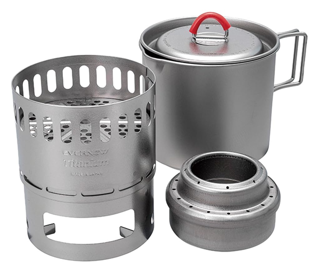 エバニュー(EVERNEW) Ti Mug pot 500 Stove set ECA538 チタン