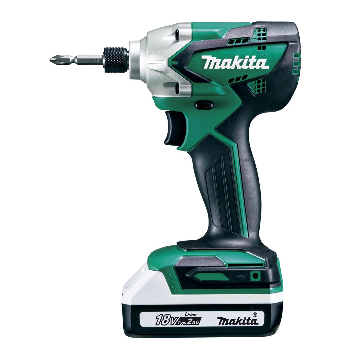 マキタ(Makita) 申し受ける式インパクトドライバ 18V2Ah バッテリ2本・申し受ける器・容れもの付 MTD002DSAX