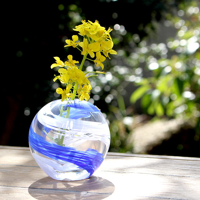 楽天市場】備前焼 花瓶 一輪挿し フラワーベース 丸 ヒダスキ 乗松美歩