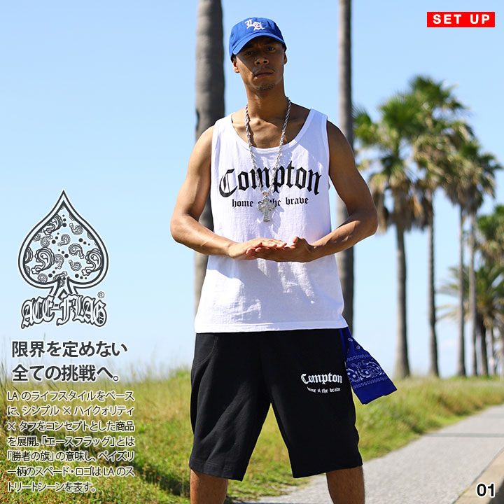 楽天市場】ACE FLAG 上下セット ブランド ノースリーブ Tシャツ タンク