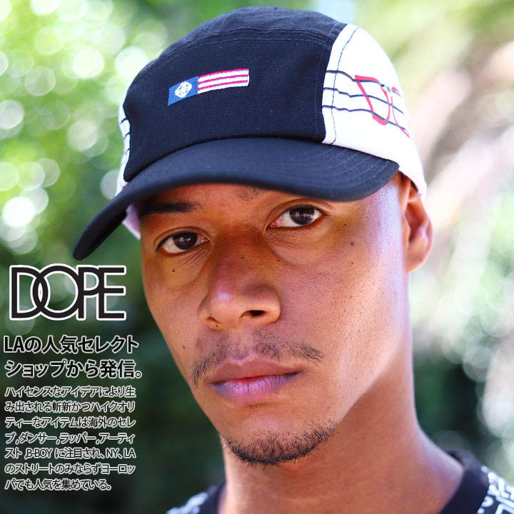 Dope キャップ メンズ レディース 春夏秋冬用 黒 ドープスポーツ 帽子 Cap 浅め スナップバックキャップ ジェットキャップ おしゃれ かっこいい 切り替え 切替 バイカラー アメカジ B系 ヒップホップ ファッション ストリート系 ハイ ブランド D0417 H226 内祝い