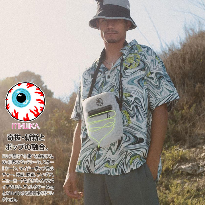 公式の 楽天市場 Mishka 半袖シャツ メンズ レディース 春夏用 白 M Xl 大きいサイズ ビッグシルエット ミシカ 総柄 かっこいい おしゃれ ビッグシャツ モノグラム マーブル 柄 ロック パンク バンド系 B系 ヒップホップ ストリート系 ファッション ブランド ハイ 服