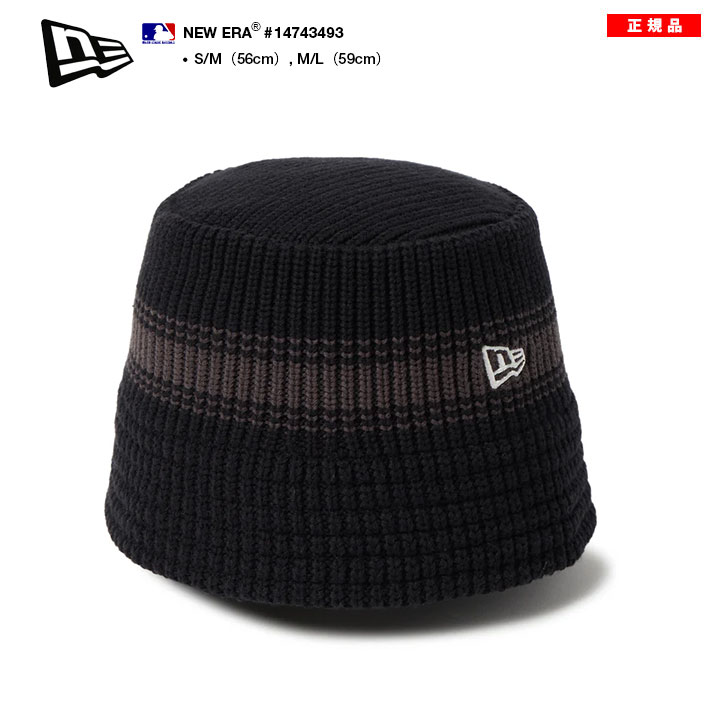 NEWERA ハット ニットハット ニットベルハット BELL HAT ニット帽 鐘型ハット バケットハット バケハ 帽子 hat メンズ 春夏秋冬用 黒 大きいサイズ ロゴ スポーツ ライン ニット 90年代風 刺繍 b系 ヒップホップ ファッション ストリート系 ブランド 2026春夏 新作 14744696