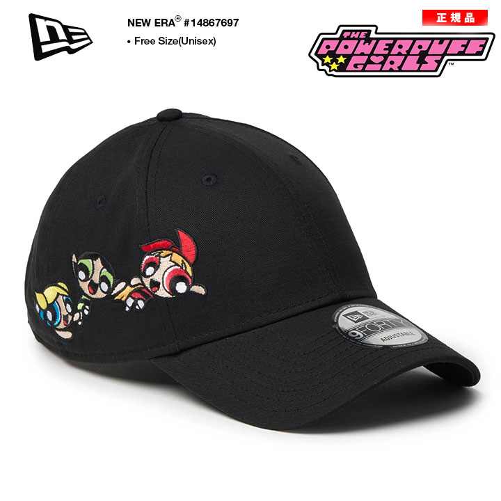 NEWERA × The Powerpuff Girls キャップ パフガ パワーパフガールズ スーパーヒロイン メンズ レディース 春夏秋冬用 黒 大きいサイズ ロゴ 限定 コラボ 公式 9forty A-Frame 帽子 cap ゴルフ b系 ヒップホップ ファッション ストリート系 ブランド 2026春夏 新作 14867697