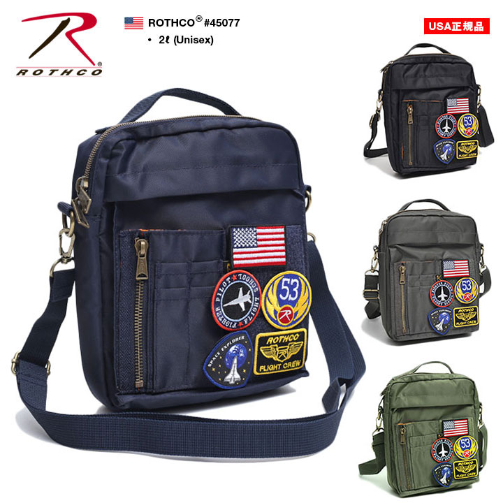 ROTHCO ロスコ ミニショルダーバッグ 斜めがけ メンズ レディース 紺 黒 グレー オリーブ バッグ BAG 小さめ ミニ 小型 軽量 MA-1 ナイロン 撥水 ガジェットポーチ スマホショルダー 通勤 通学 塾 部活 旅行 サバゲー 縦型 ミリタリー ブランド 新作 45077 5,455円