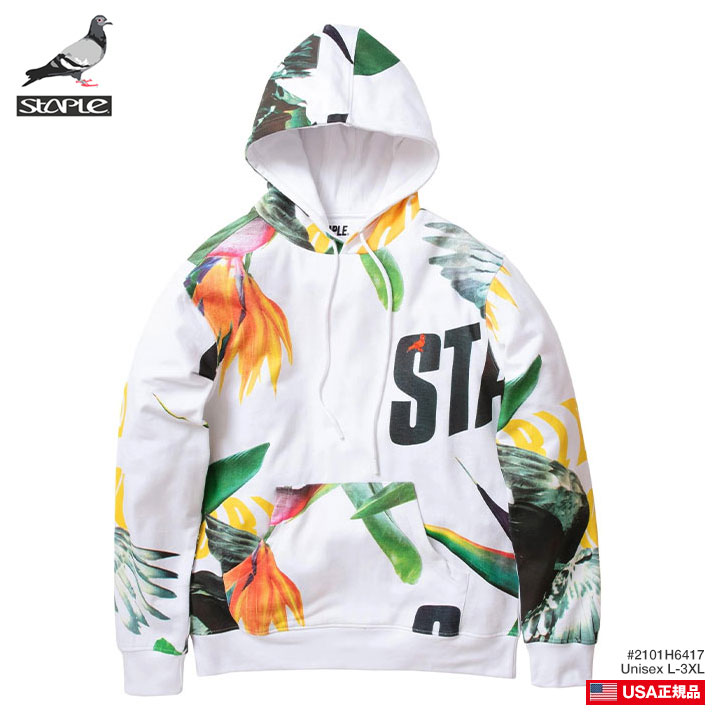 人気絶頂 楽天市場 Staple パーカー 長袖 メンズ 春秋冬用 白 L 3xl 大きいサイズ ステイプル スウェット かっこいい おしゃれ 総柄 トロピカル柄 花柄 ビッグシルエット B系 ヒップホップ ストリート系 ファッション ブランド 服 ハイ Sale 2101h6417 本格派大人の