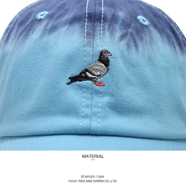 Staple キャップ メンズ レディース 春夏秋冬用 水色 ステイプル 帽子 Cap ローキャップ 浅め ベースボールキャップ おしゃれ かっこいい 鳩 鳥 ロゴ 刺繍 グラデーション タイダイ 総柄 B系 ヒップホップ ファッション ストリート系 ハイ ブランド 21夏 新作 2104x6512