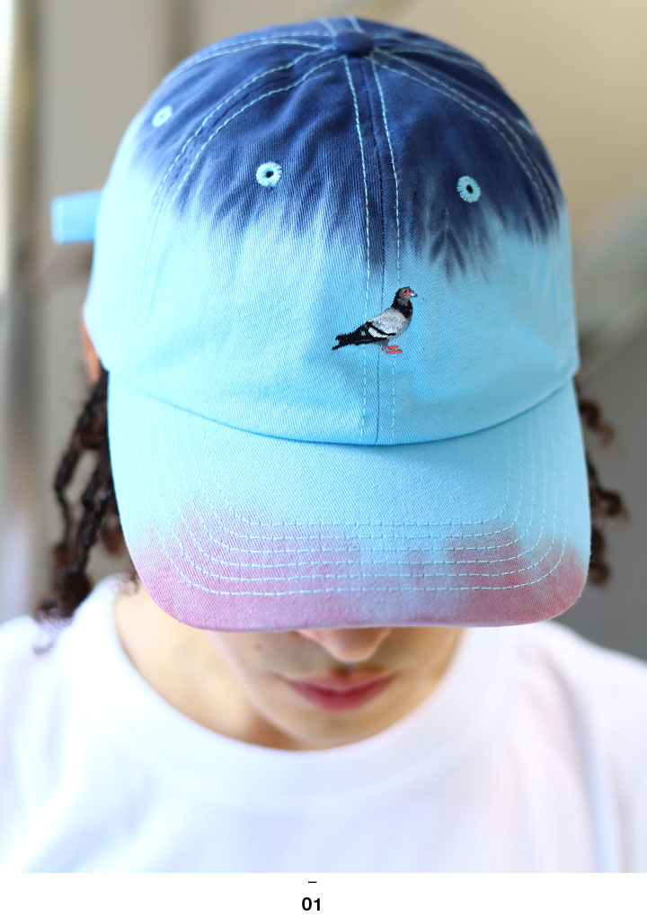 Staple キャップ メンズ レディース 春夏秋冬用 水色 ステイプル 帽子 Cap ローキャップ 浅め ベースボールキャップ おしゃれ かっこいい 鳩 鳥 ロゴ 刺繍 グラデーション タイダイ 総柄 B系 ヒップホップ ファッション ストリート系 ハイ ブランド 21夏 新作 2104x6512