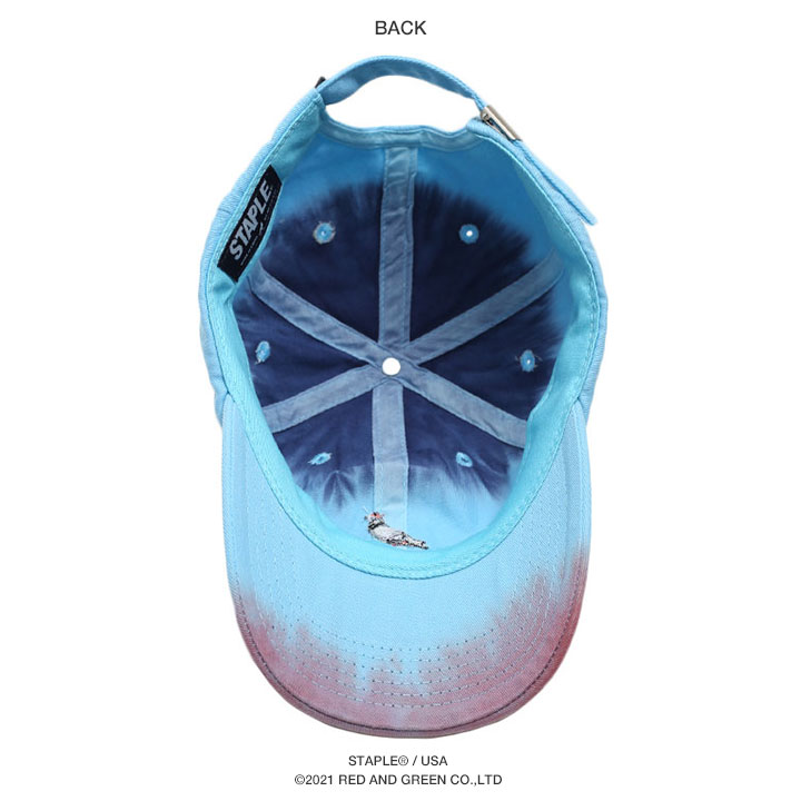 Staple キャップ メンズ レディース 春夏秋冬用 水色 ステイプル 帽子 Cap ローキャップ 浅め ベースボールキャップ おしゃれ かっこいい 鳩 鳥 ロゴ 刺繍 グラデーション タイダイ 総柄 B系 ヒップホップ ファッション ストリート系 ハイ ブランド 21夏 新作 2104x6512