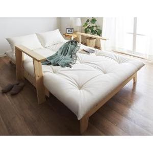 敷布団で楽しむ伸縮型天然木すのこソファベッド Dueto ドゥエート 布団セット 140cm[00]