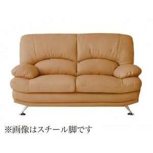ハイバックソファ なめし革印字機 Liveral 革新的 長椅子 木脚 2P[00]