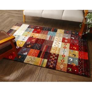 トルコ製ウィルトンカーペット織ギャッベデザインラグ ELISA エリザ 133×190糎[00] 子供部屋用インテリア・寝具・収納-カーペット・ラグ-インテリア・寝具・収納