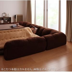 こたつに合わせるフロアコーナーソファ コの字 マット部分サイズ 142×142cm 厚さ40mm[00]