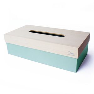 T CUBE　ティッシュケース ペールブルーグリーン　ヤマト工芸[01]
