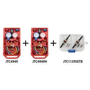 【JTC】R1234yf用マニホールドゲージ＆バルブコアリムーバーセット JTC4949SETB[05]｜本家屋