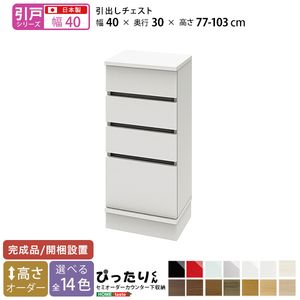 【引戸つづき物】セミオーダーカウンター下納める接近してくん 引き出し洋服箪笥 奥ふかさ30珊[L][03]