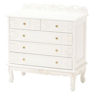 ヴィオレッタシリーズ ワイドチェスト RCH-1232AW (約)幅80×奥行40×高さ83cm リビング収納 リビング サイドボード 飾り棚 ねこ脚 エレガント [23]