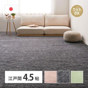 敷き詰めカーペット ラウム 江戸間4.5帖 4.5畳 フリーカット ペット 犬 猫 平織 シンプル 萩原 [29]
