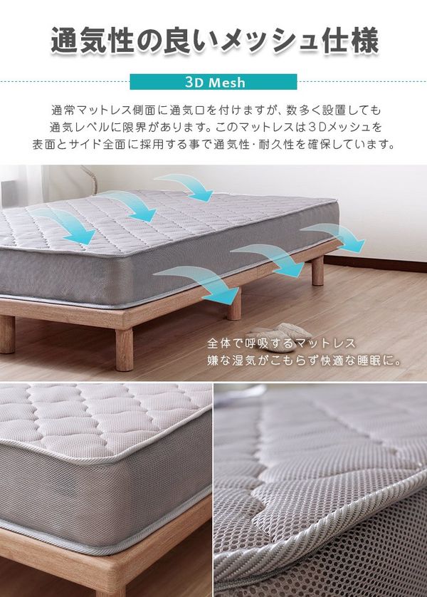2022新生活 マットレス単品 クイーン 160cm Qサイズ マット 北欧風