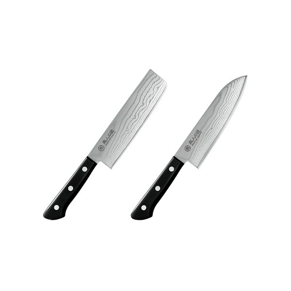 燕人の匠 霞流し 三徳包丁170mm＆菜切包丁165mm ETK-3000[21]｜本家屋