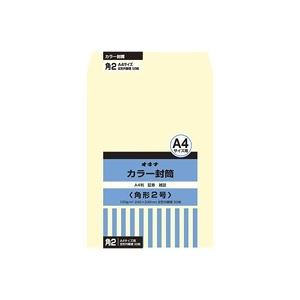 （まとめ）オキナ カラー封筒 HPK2CM 角2 クリーム 50枚【×3セット】[21]