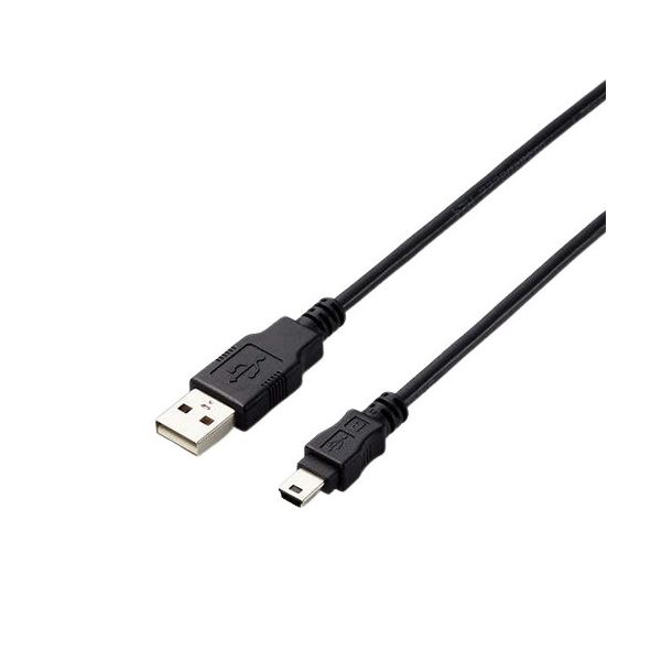(まとめ）エレコム USB2.0A-miniBケーブル 0.5m RoHS指令準拠（10物質） U2C-AM05BK/ID 1本【×10セット】[21] 4,826円