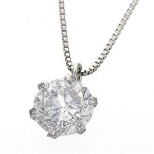 プラチナ Pt0.5ct ダイヤモンドペンダント/ネックレス 【鑑別付き】[21]