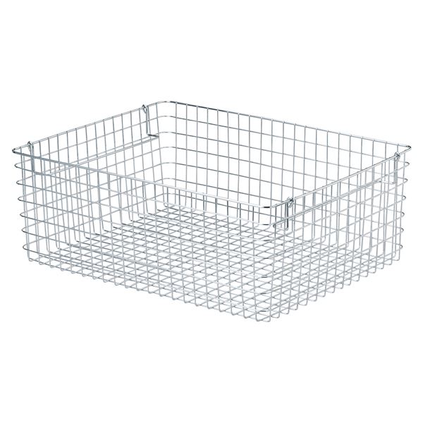 【2個セット】 ちどり産業 積み重ね ワイヤーバスケット LL 約幅50×奥行38×高さ18cm 55-13[21]